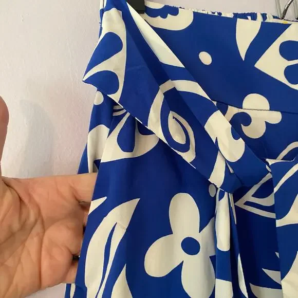 Boden Blue Caithness Wide Leg Crop Pants White Floral Tropical Vacation Women 2 - Picture 6 of 13